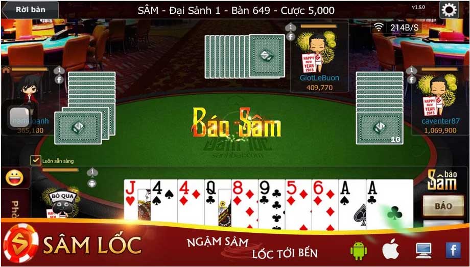 Sâm Lốc, Chơi Sâm Online, Đánh Sâm Trực Tuyến - sanhbai.com