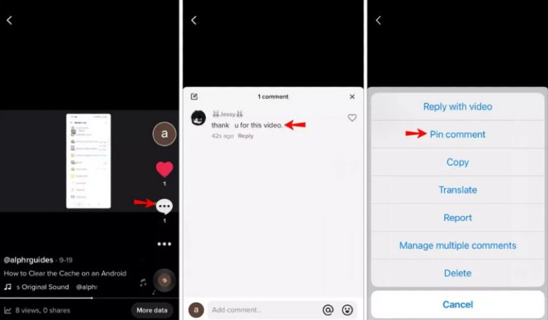 Cách ghim bình luận trên TikTok trên PC và điện thoại đơn giản