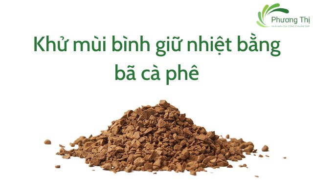 Khử mùi bình giữ nhiệt với bã cà phê